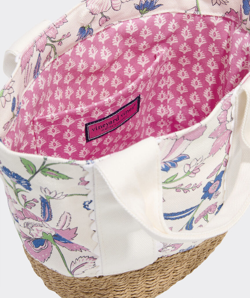 Wicker Base Bucket Bag