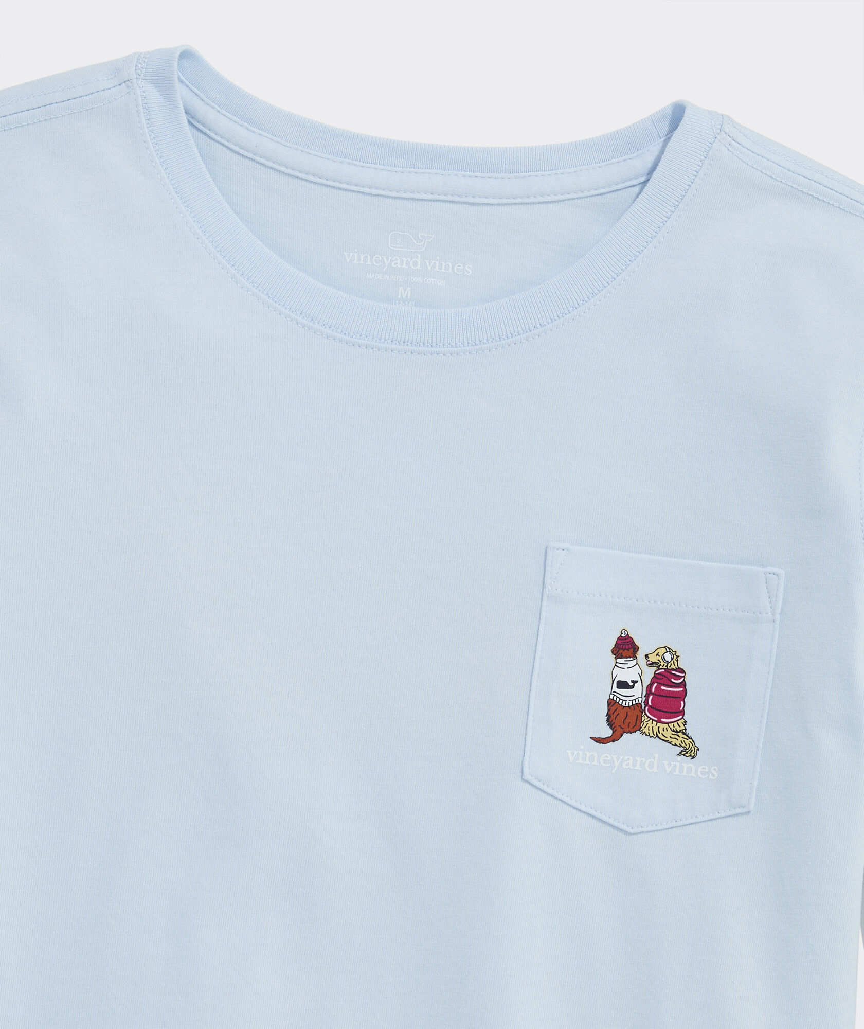 Girls' Glitter Ski Pups Long-Sleeve Pocket Tee