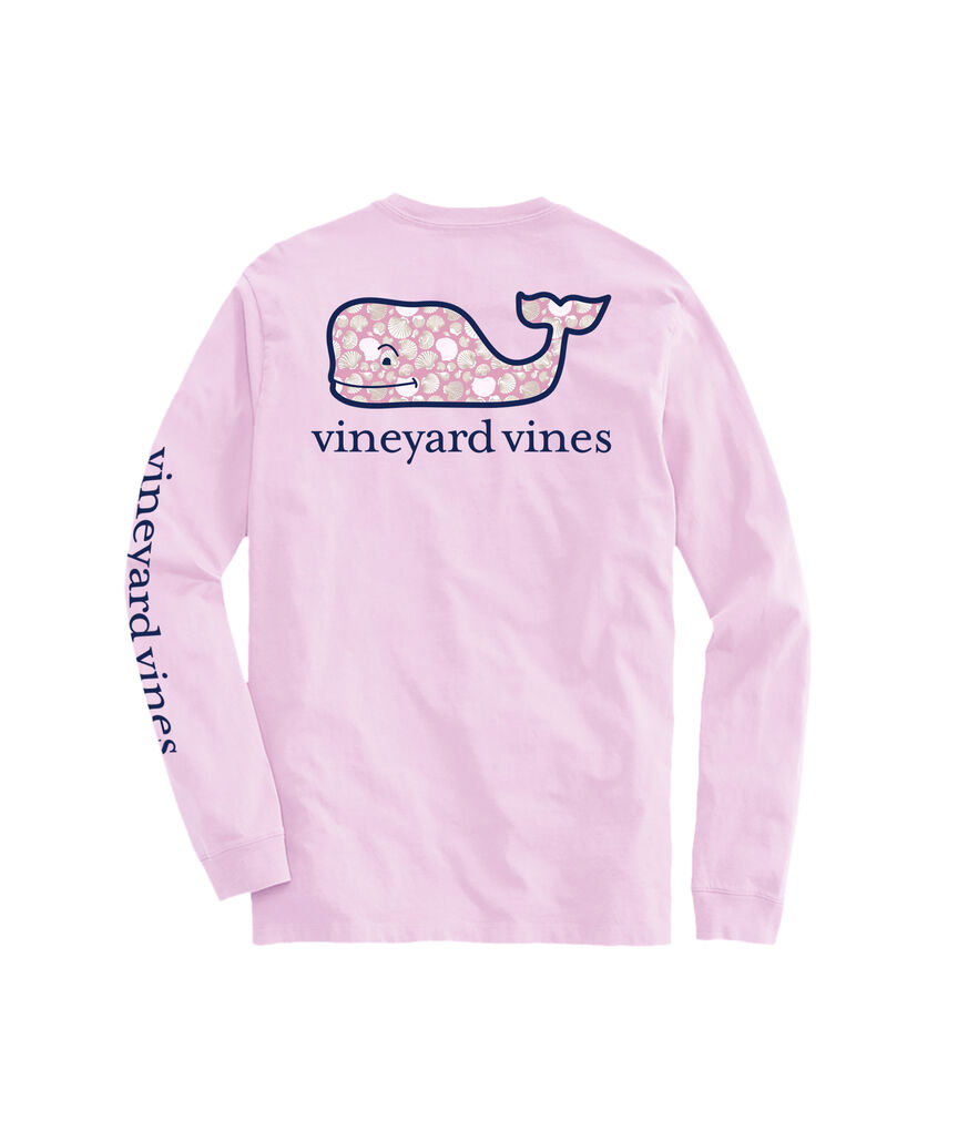 OUTLET Painted Shells Whale Long-Sleeve Pocket Tee