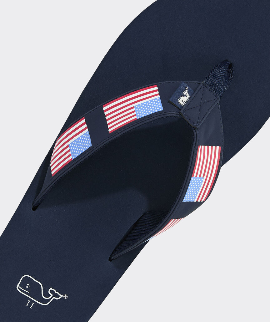American Flag Foam Flip Flop