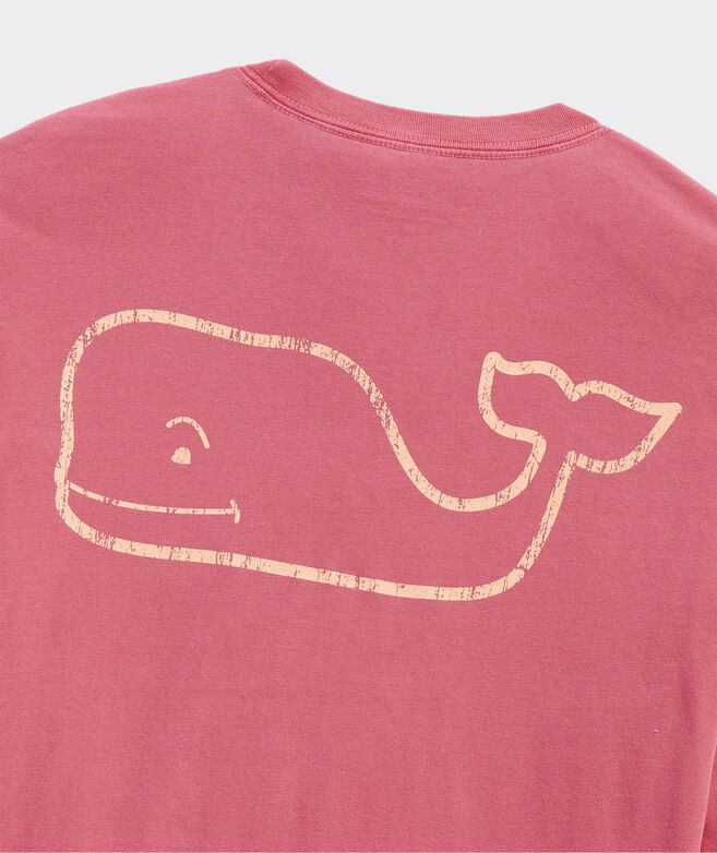 Garment-Dyed Vintage Whale Long-Sleeve Pocket Tee