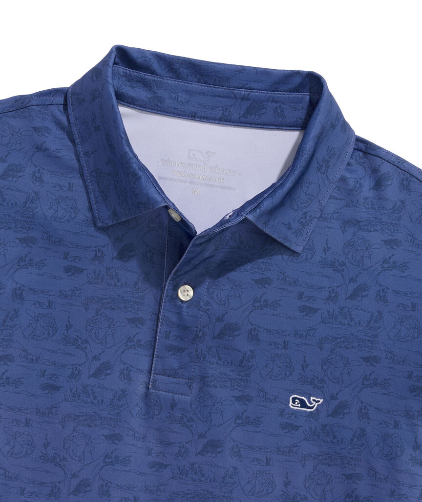 OUTLET Fly Fishing Scene Performance Polo