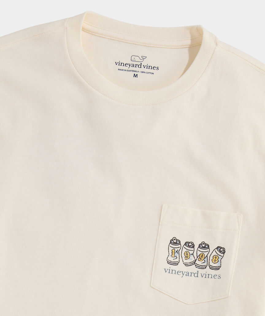 Since 98 Beer Cans Short-Sleeve Pocket Tee
