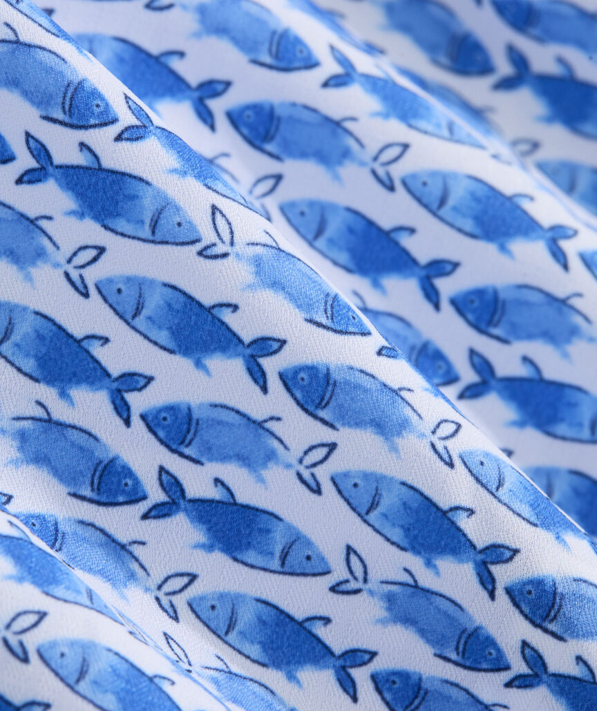 Performance Micro Fish Short-Sleeve Harbor Shirt