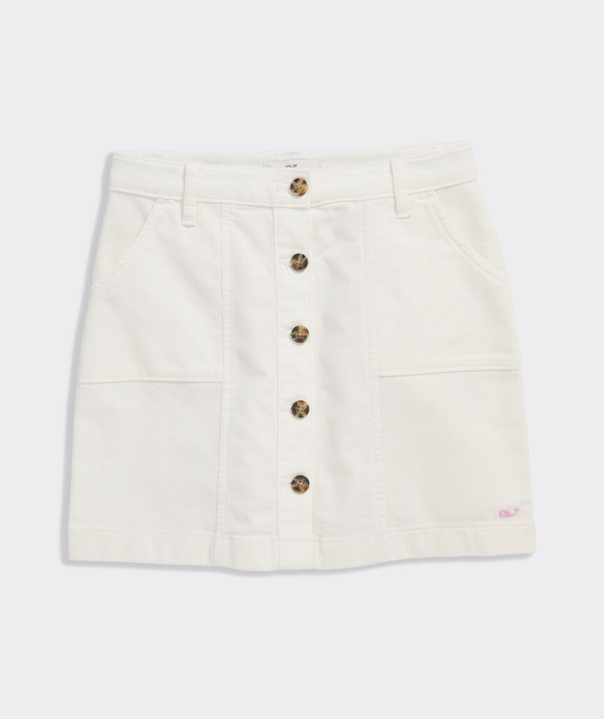 Girls' Corduroy Button-Front Skirt