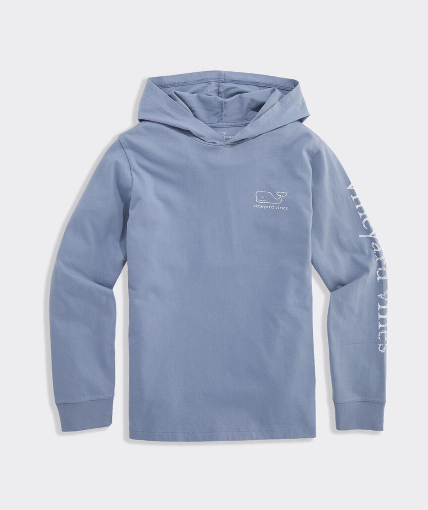 Boys' Vintage Whale Long-Sleeve Hoodie Tee