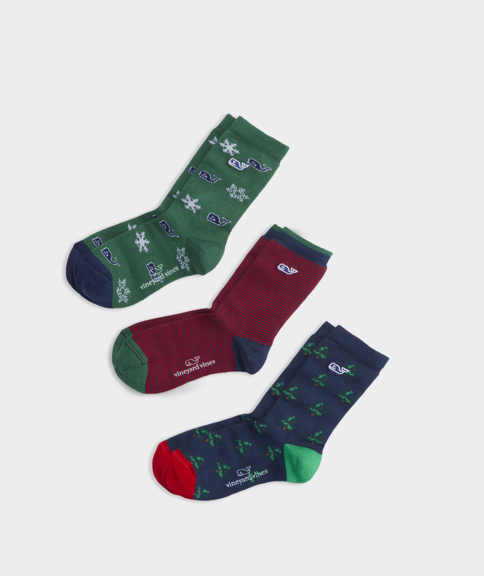 Boys' Holiday Whales Icon 3-Pack Socks