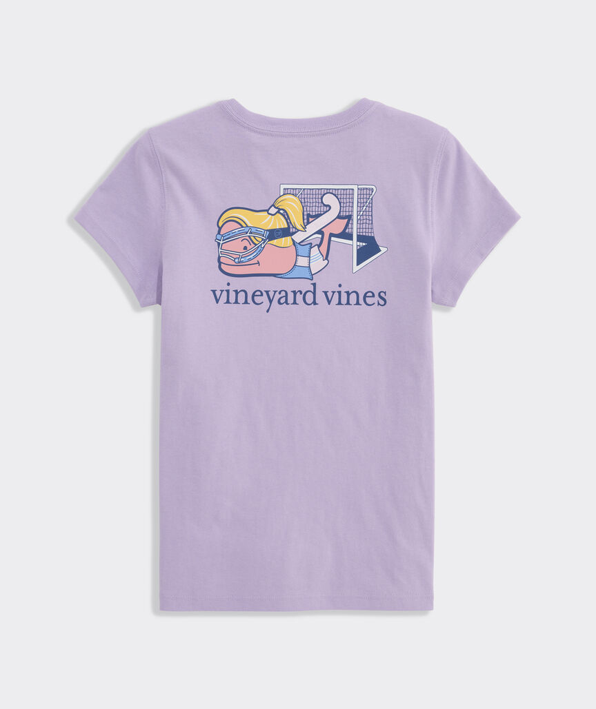 Girls' Field Hockey Whale Short-Sleeve Pocket Tee