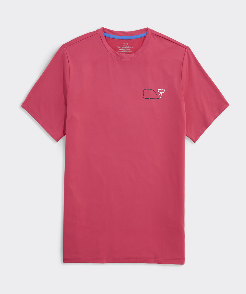 Performance On-The-Go Whale Outline Short-Sleeve Harbor Tee