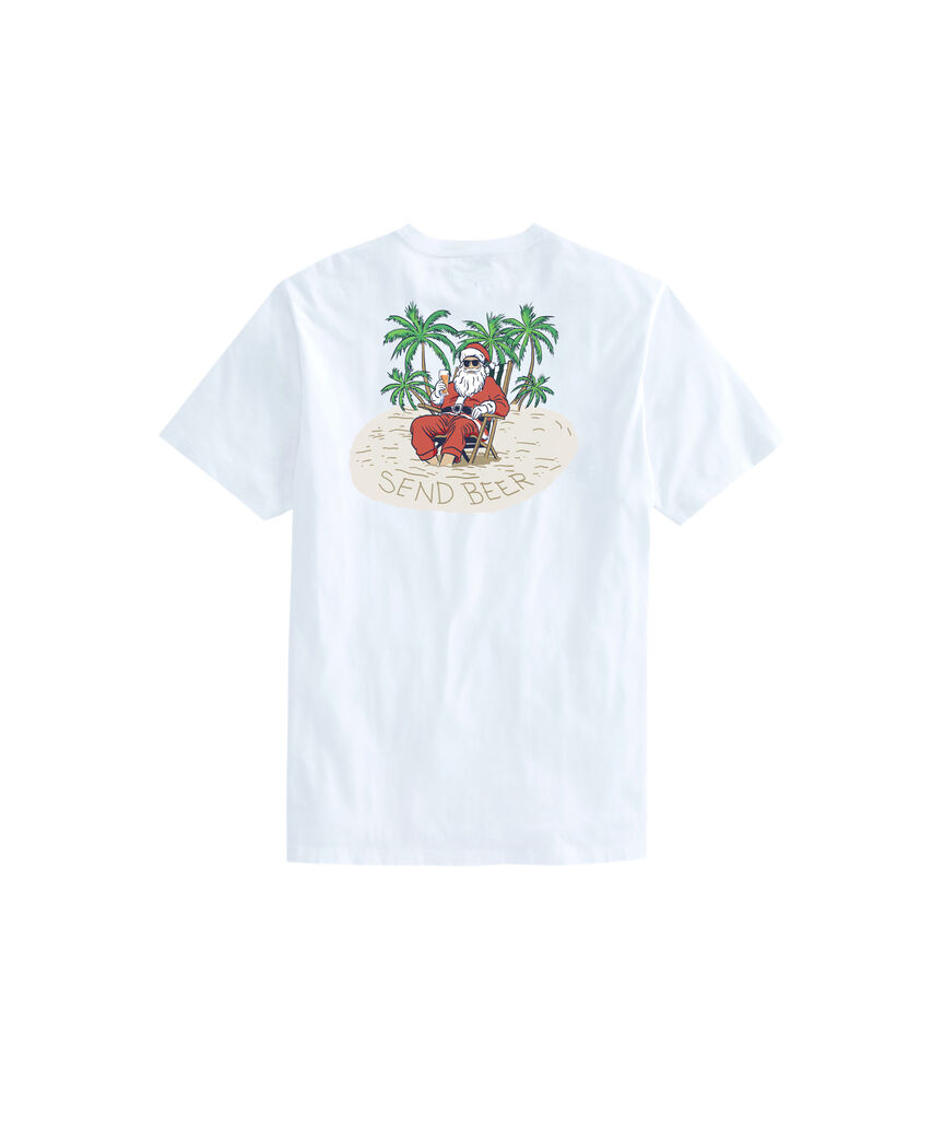 OUTLET Santa Beach Chair Short-Sleeve Pocket Tee