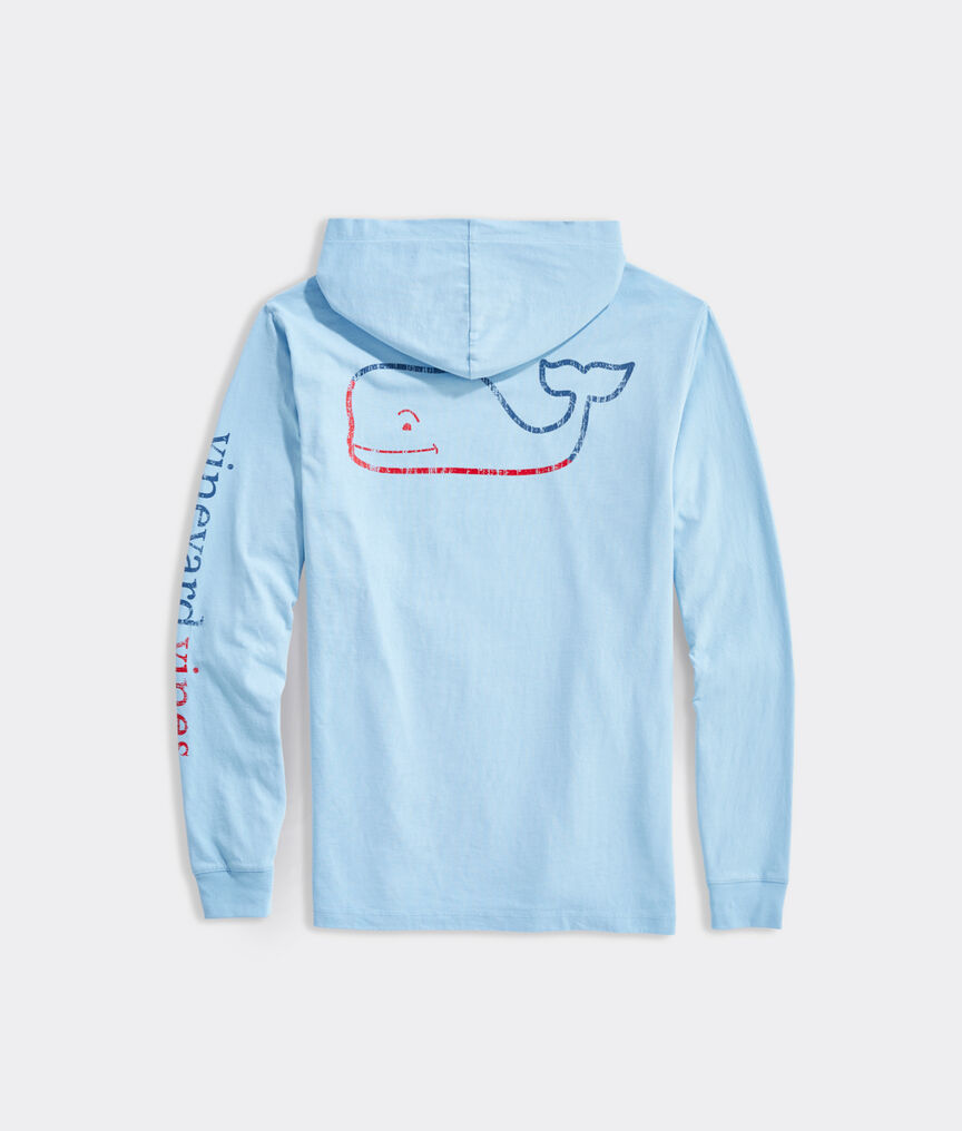 Burgee Whale Hoodie Long-Sleeve Pocket Tee