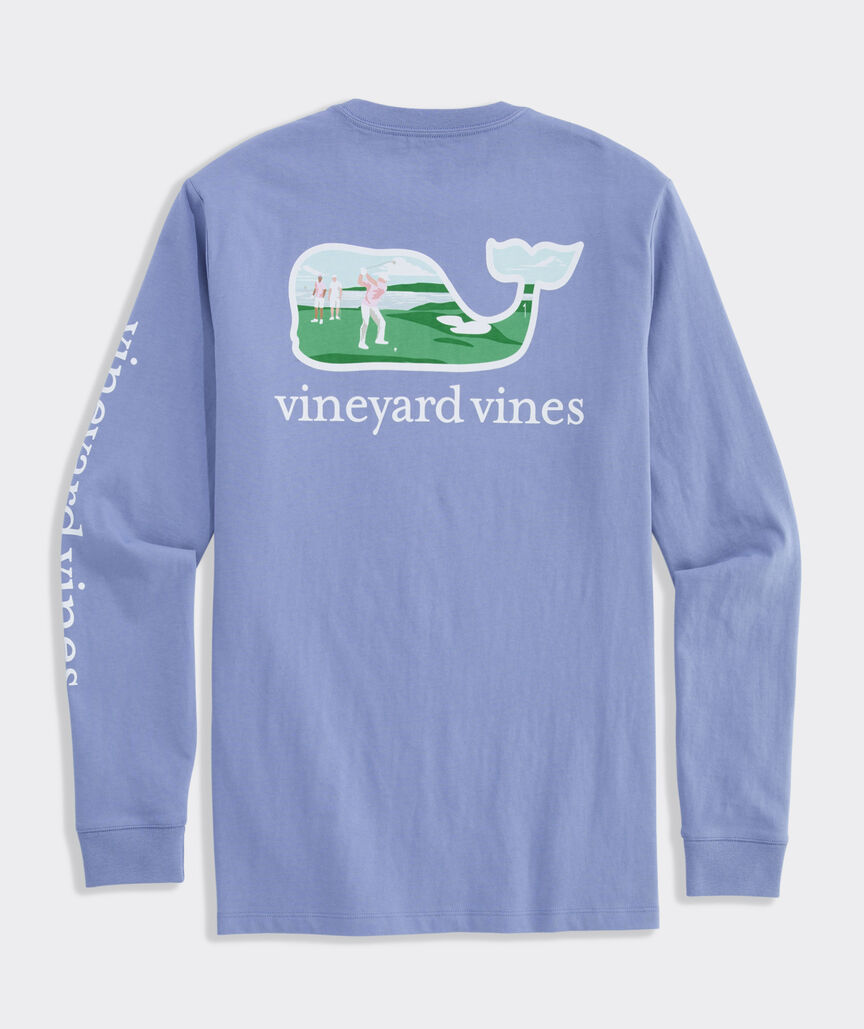 Golfers Whale Long-Sleeve Pocket Tee
