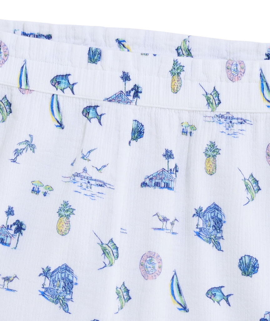 OUTLET Printed Gauze Shorts