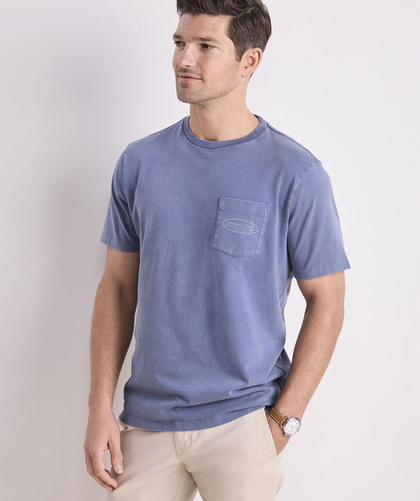 Drift Dye Outlined Surf Logo Short-Sleeve Pocket Tee