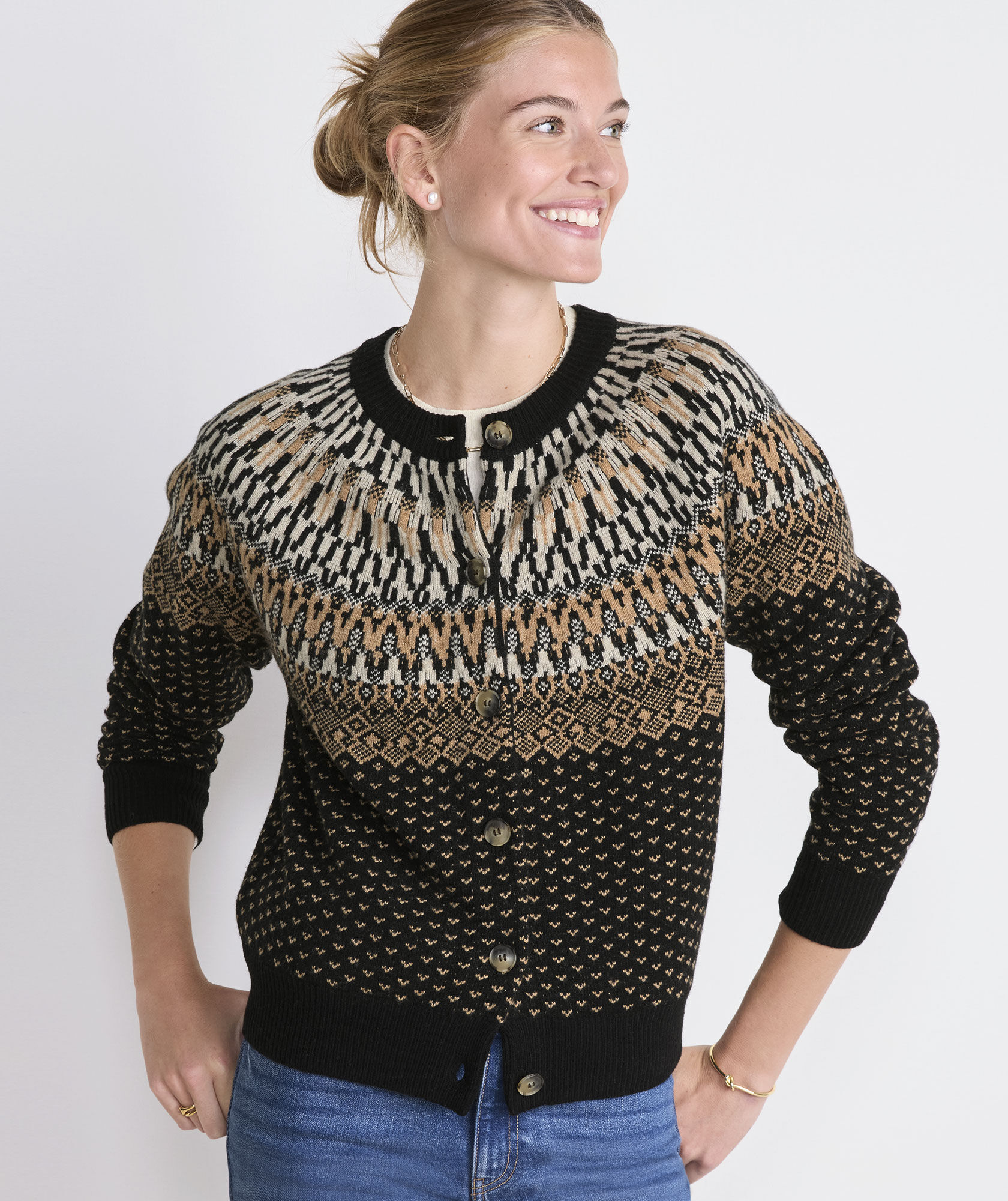 Vineyard Vines Wool Blend Fair Isle Cardigan | The Summit