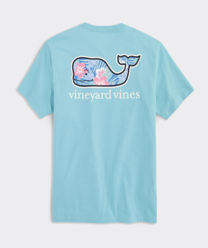 Vintage Chappy Floral Whale Short-Sleeve Pocket Tee