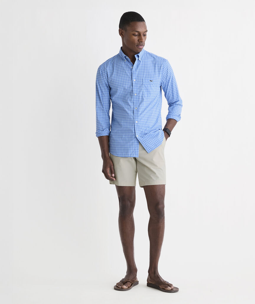 Performance Lemon Shark Gingham Featherweight Shirt