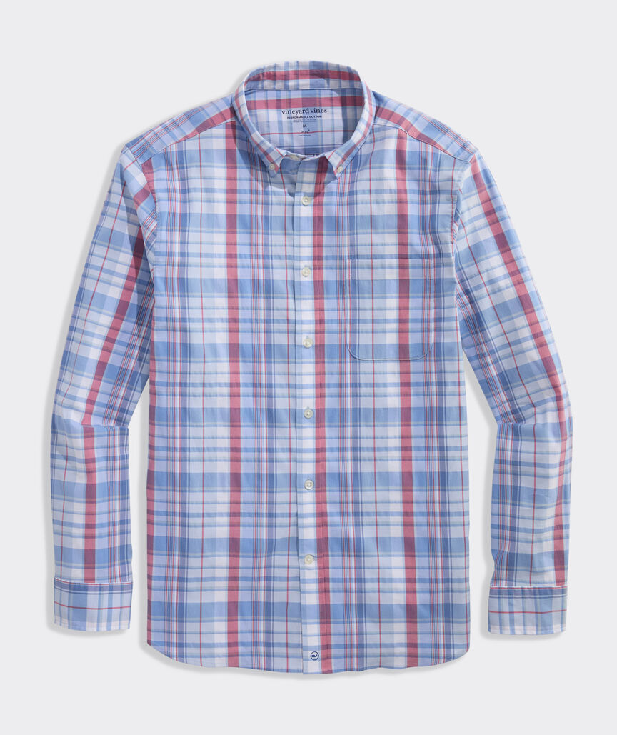 Performance Cotton Firecracker Plaid Shirt