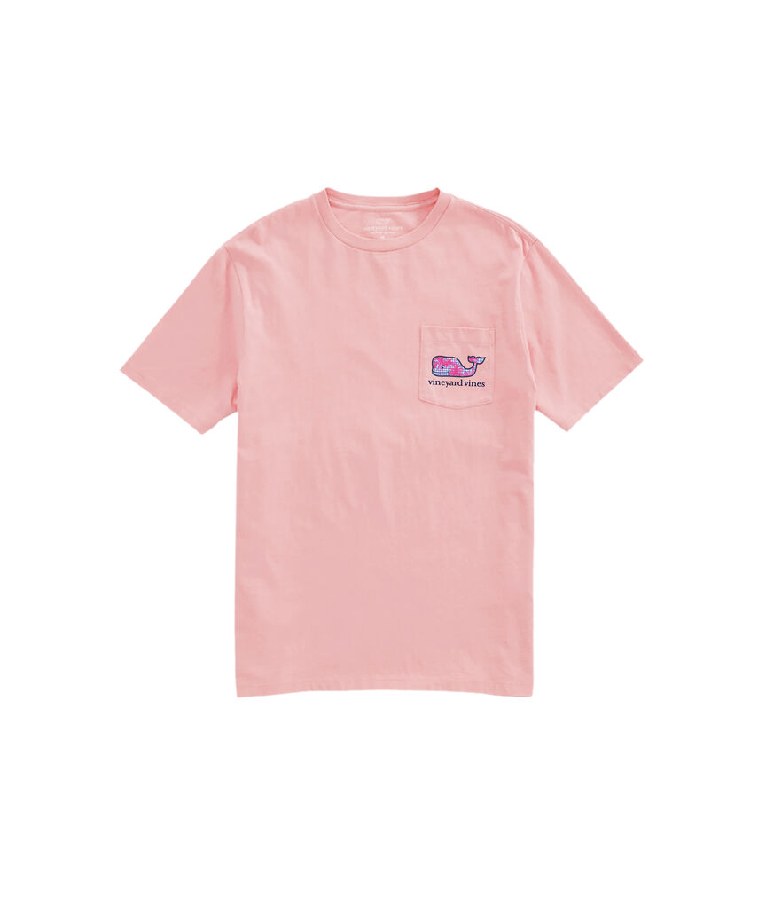 OUTLET Palm Gingham Whale Short-Sleeve Pocket Tee