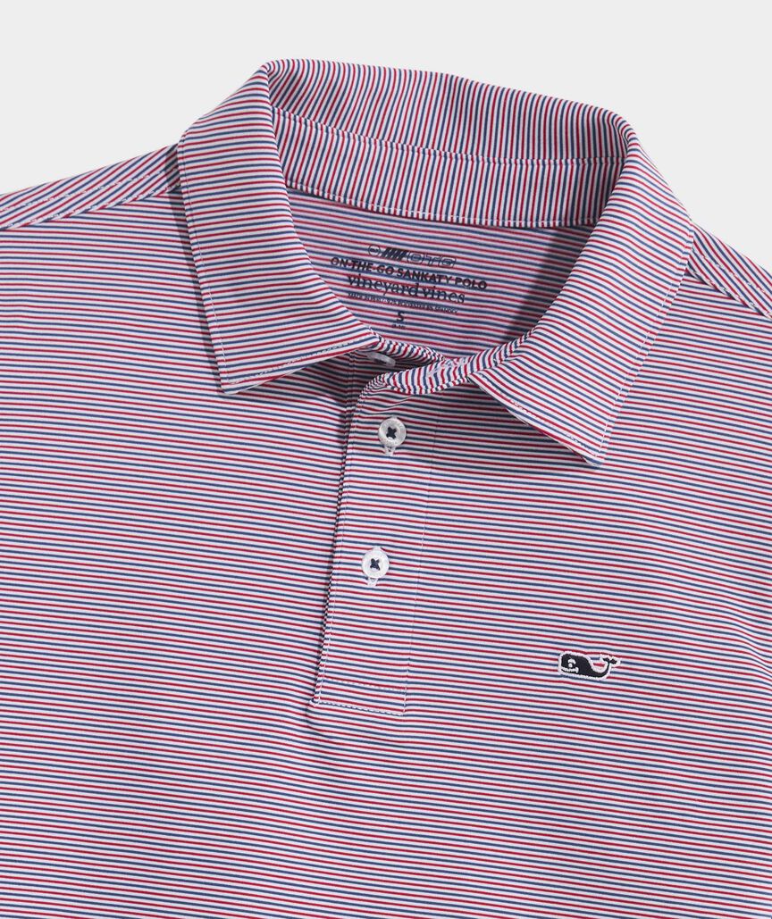 Boys' Performance Anegada Stripe Sankaty Polo