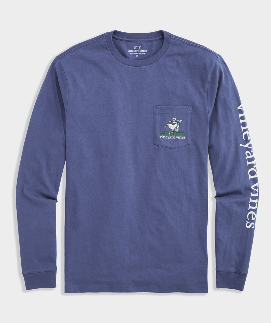 Drive Fast and Putt Slow Long-Sleeve Pocket Tee