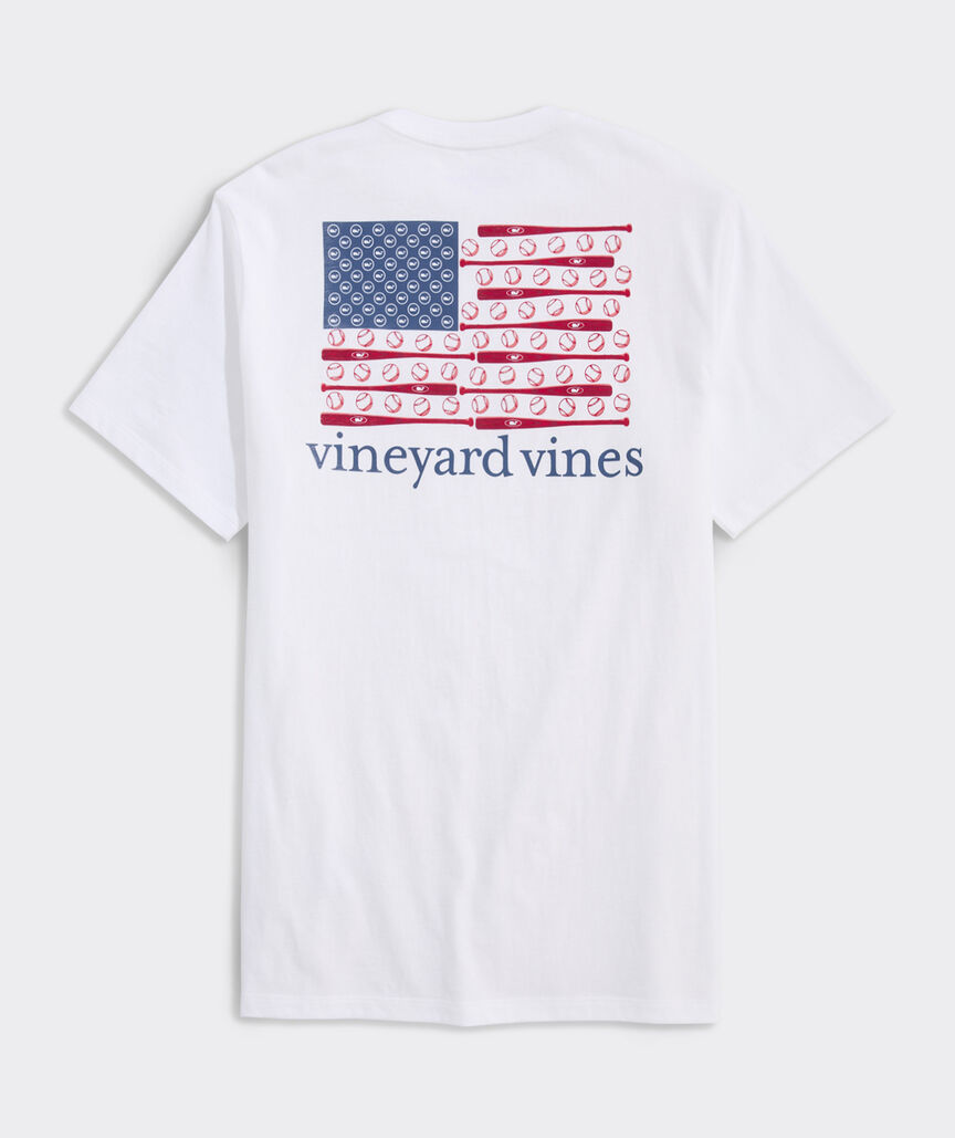 Baseball Flag Short-Sleeve Pocket Tee