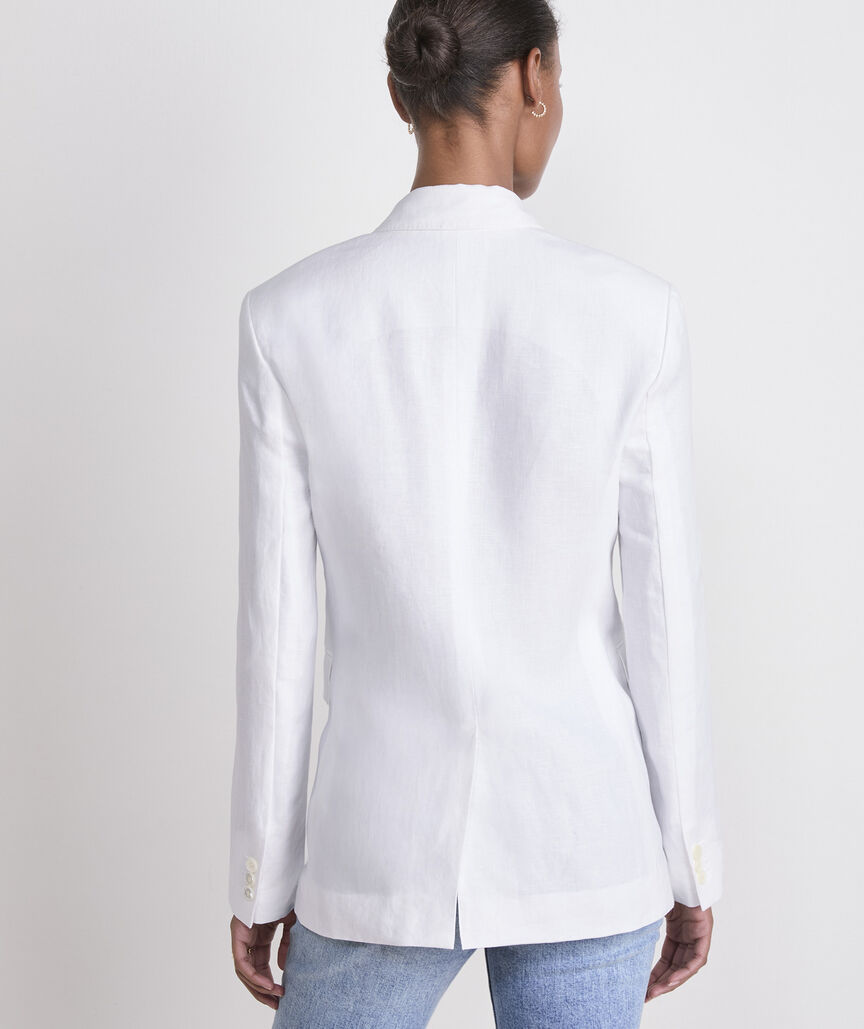 Double-Breasted Linen Jacket