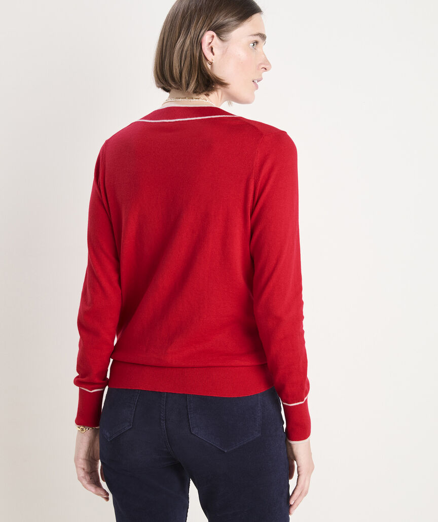 Cotton Cashmere Heritage V-Neck Sweater