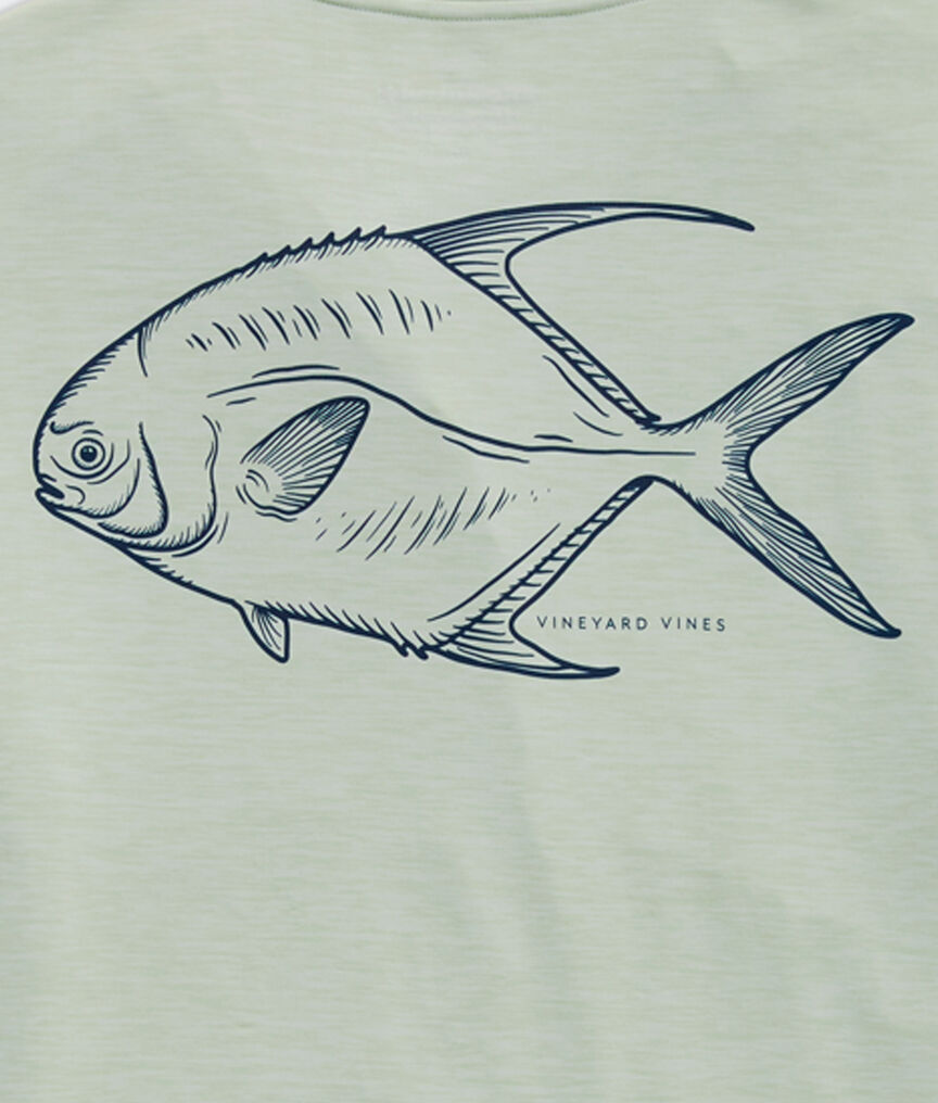 Permit Fish Long-Sleeve Harbor Performance Tee