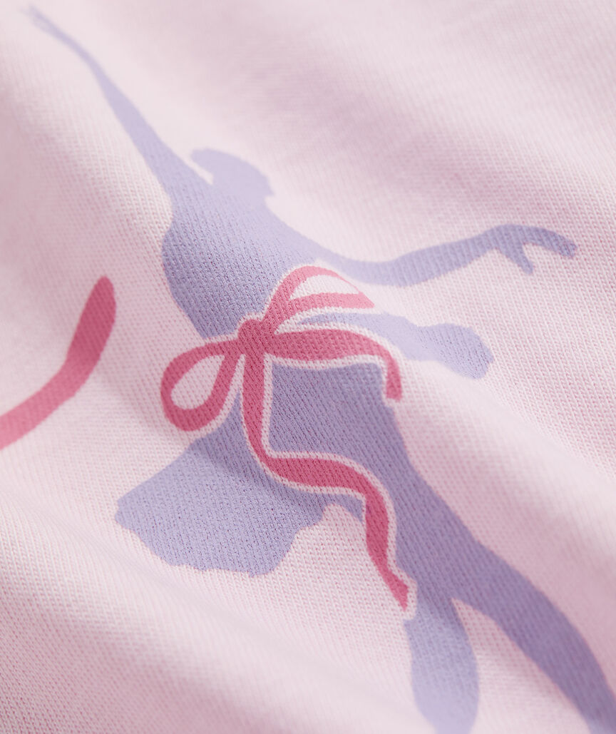 Girls' Ballerina Silhouettes Short-Sleeve Pocket Tee