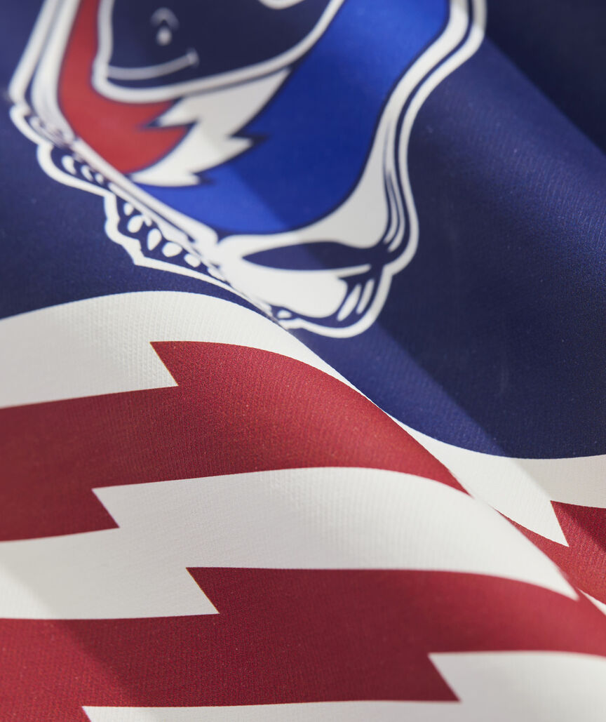 Grateful Dead x vineyard vines USA Flag Long-Sleeve Pocket Tee