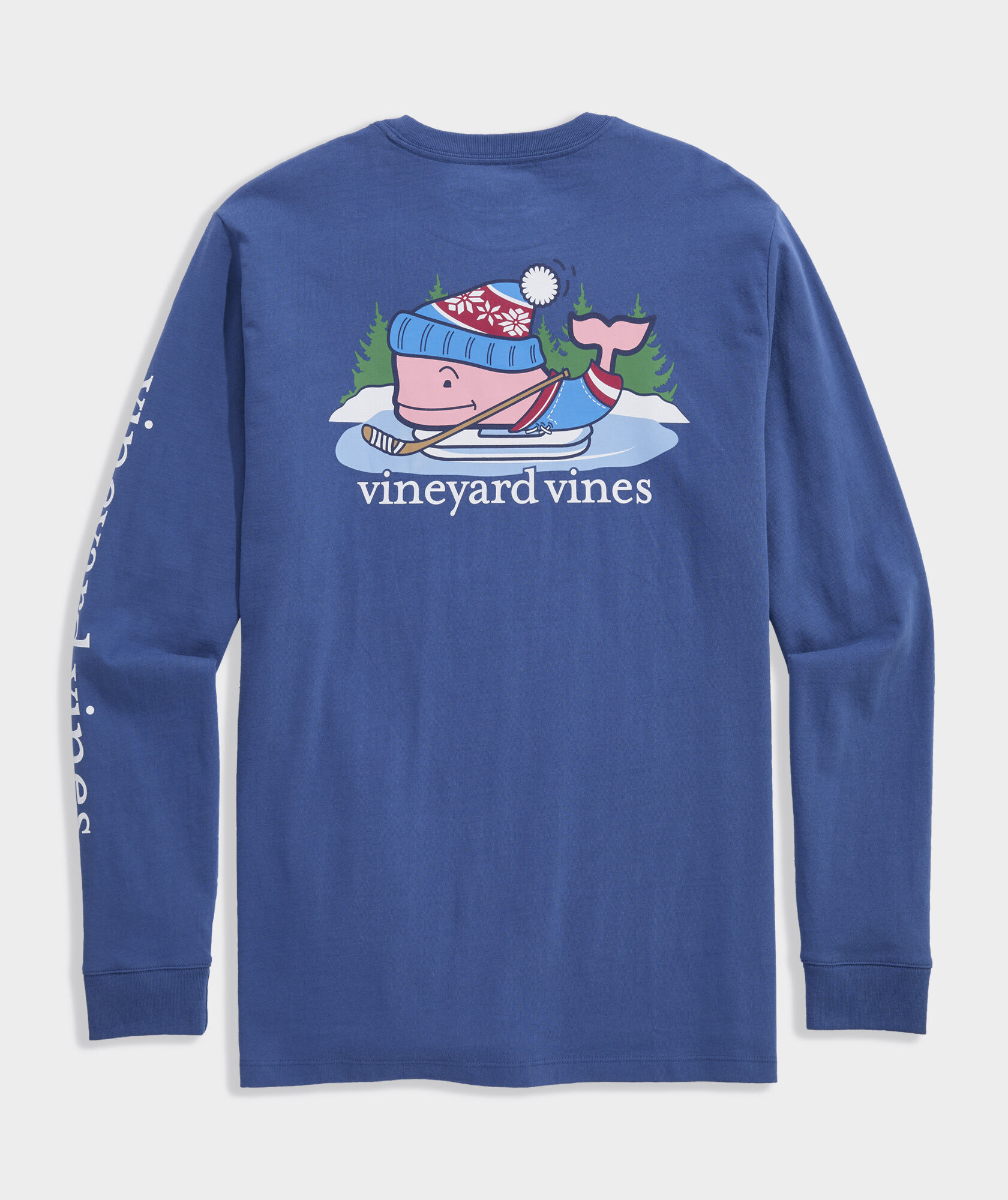 Pond Hockey Whale Long-Sleeve Pocket Tee