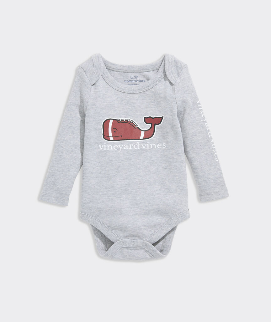 Baby Long-Sleeve Football Whale Body Suit