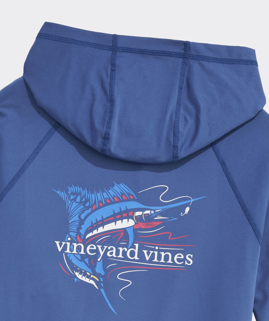 Performance Classic Sailfish Long-Sleeve Harbor Hoodie Tee