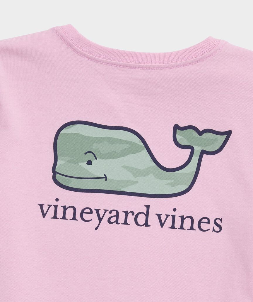 Girls' Camo Whale Short-Sleeve Pocket Tee