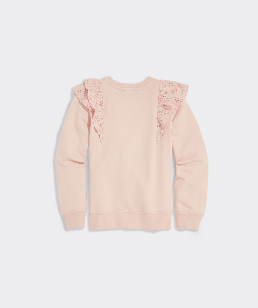 Girls' Eyelet-Sleeve Sweatshirt