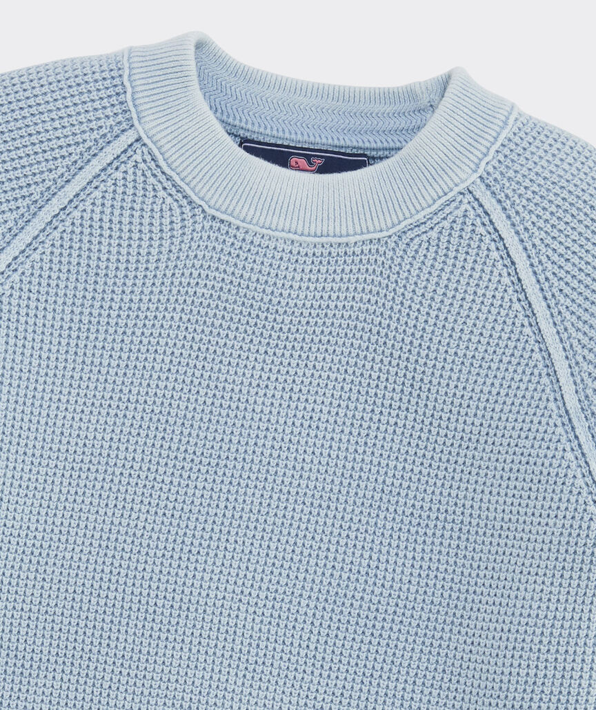 Boys' Garment-Dyed Beach Waffle Crewneck