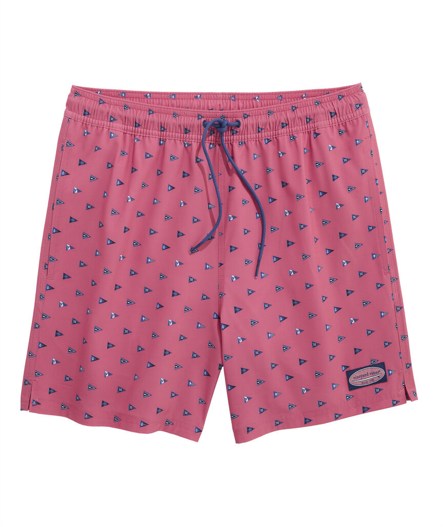 OUTLET 5 Inch Burgee Flag Chappy Swim Trunks