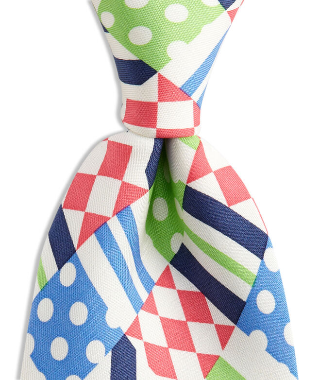 Men's Ties: Patchwork Silks Printed Tie for Kentucky Derby -Vineyard Vines