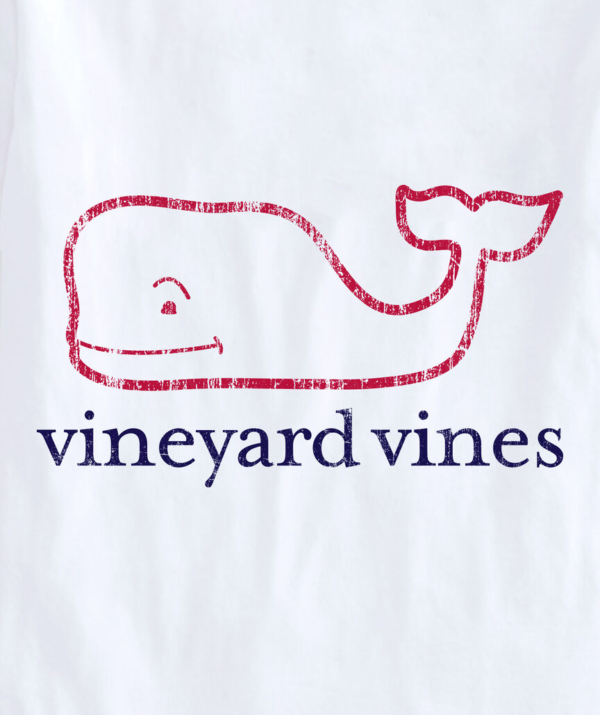 OUTLET 2-Tone Vintage Whale Short-Sleeve Pocket Tee