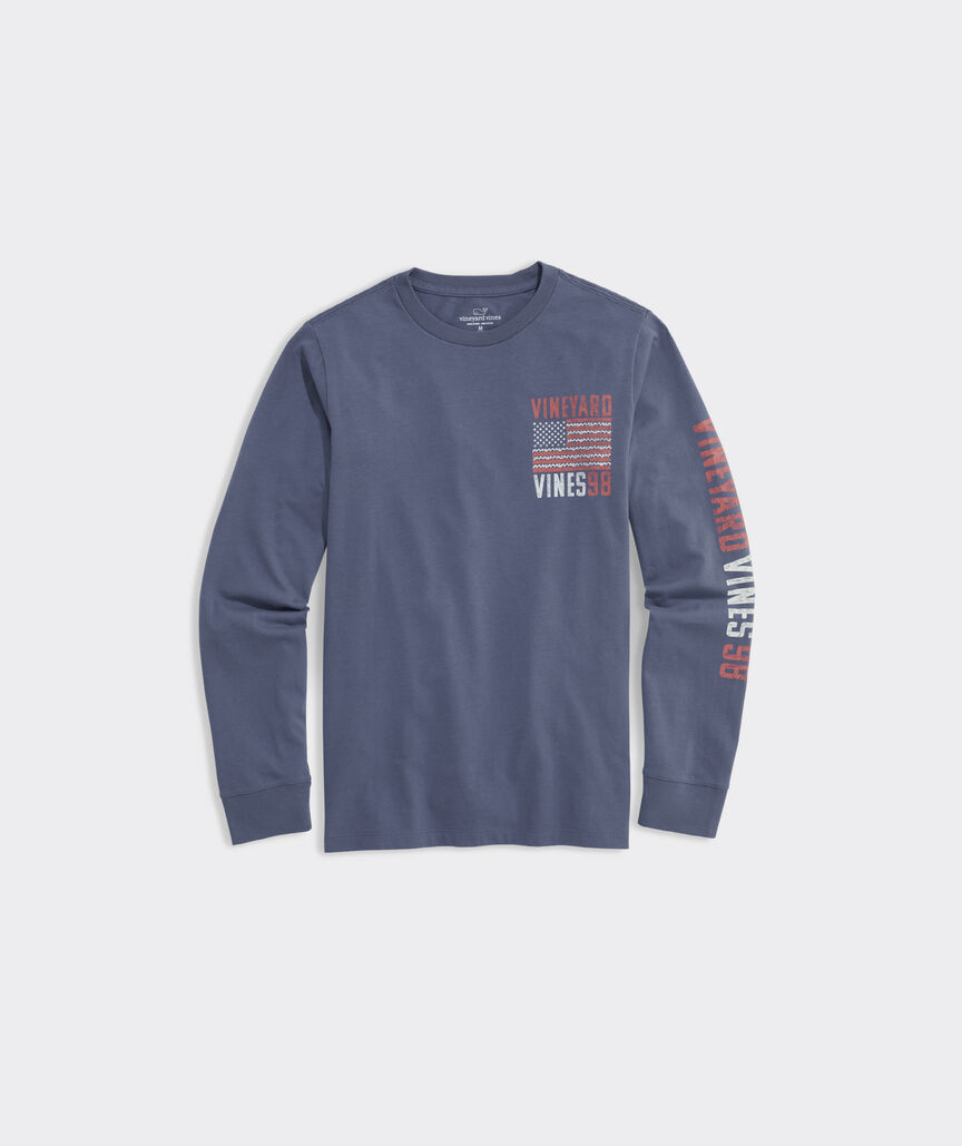 Boys' Wavy Flag Long-Sleeve Tee