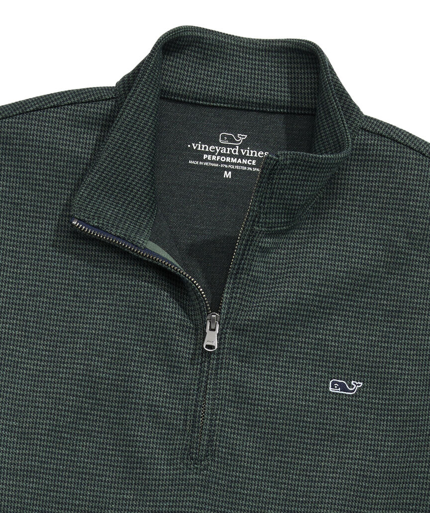 OUTLET Houndstooth Performance Quarter-Zip