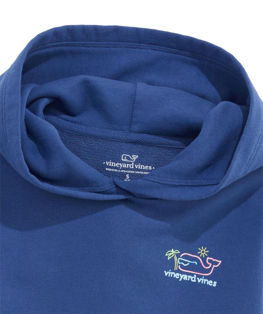 OUTLET Boys' Good Vibes Whale Sunwashed Hoodie
