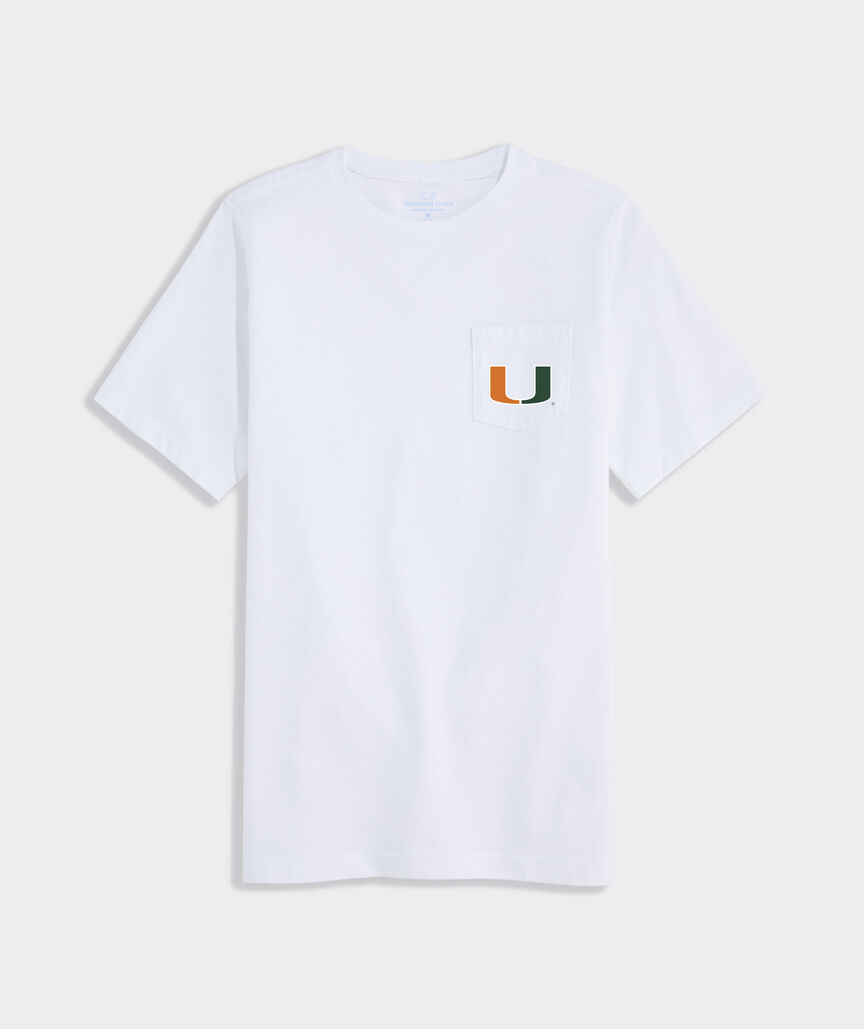 University of Miami Boys' Football Whale Short-Sleeve Pocket Tee