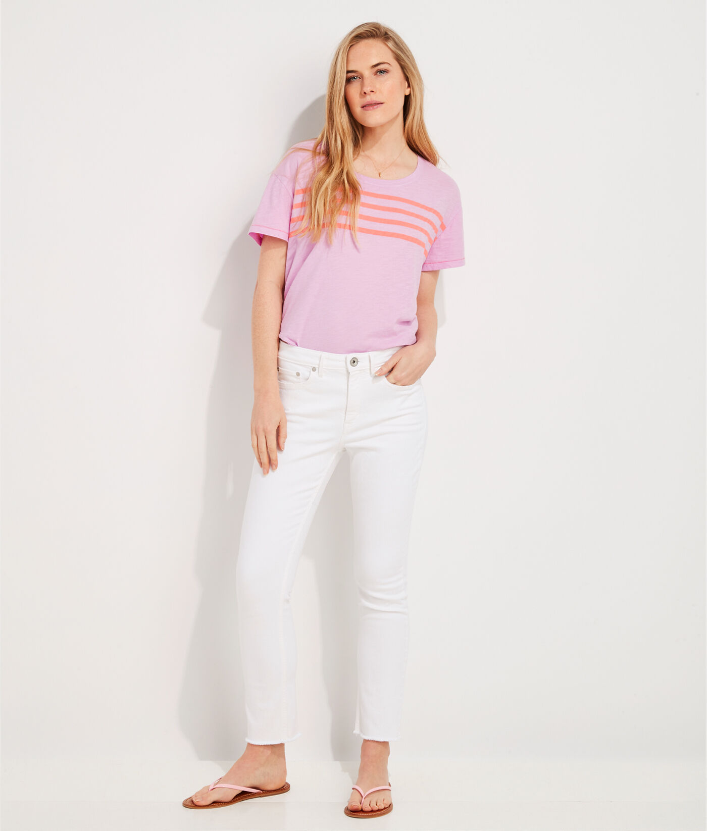 Jamie High-Rise Straight Crop White Jeans