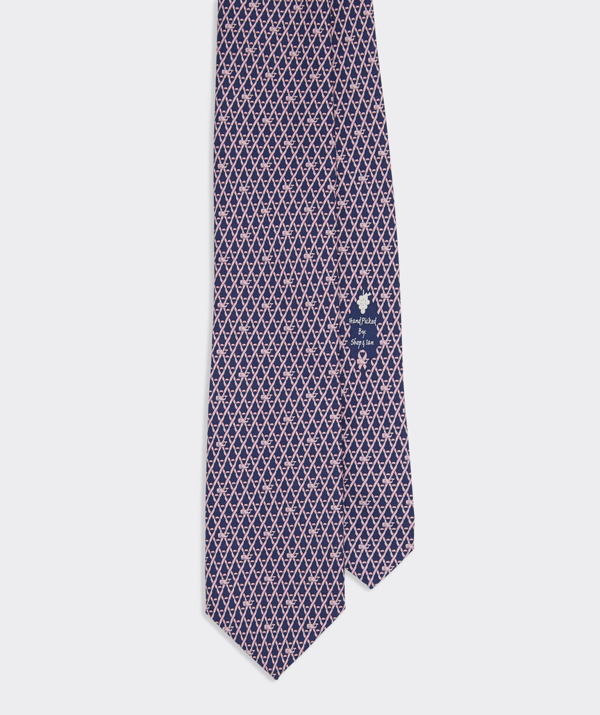 Limited-Edition Breast Cancer Awareness Geo Printed Tie