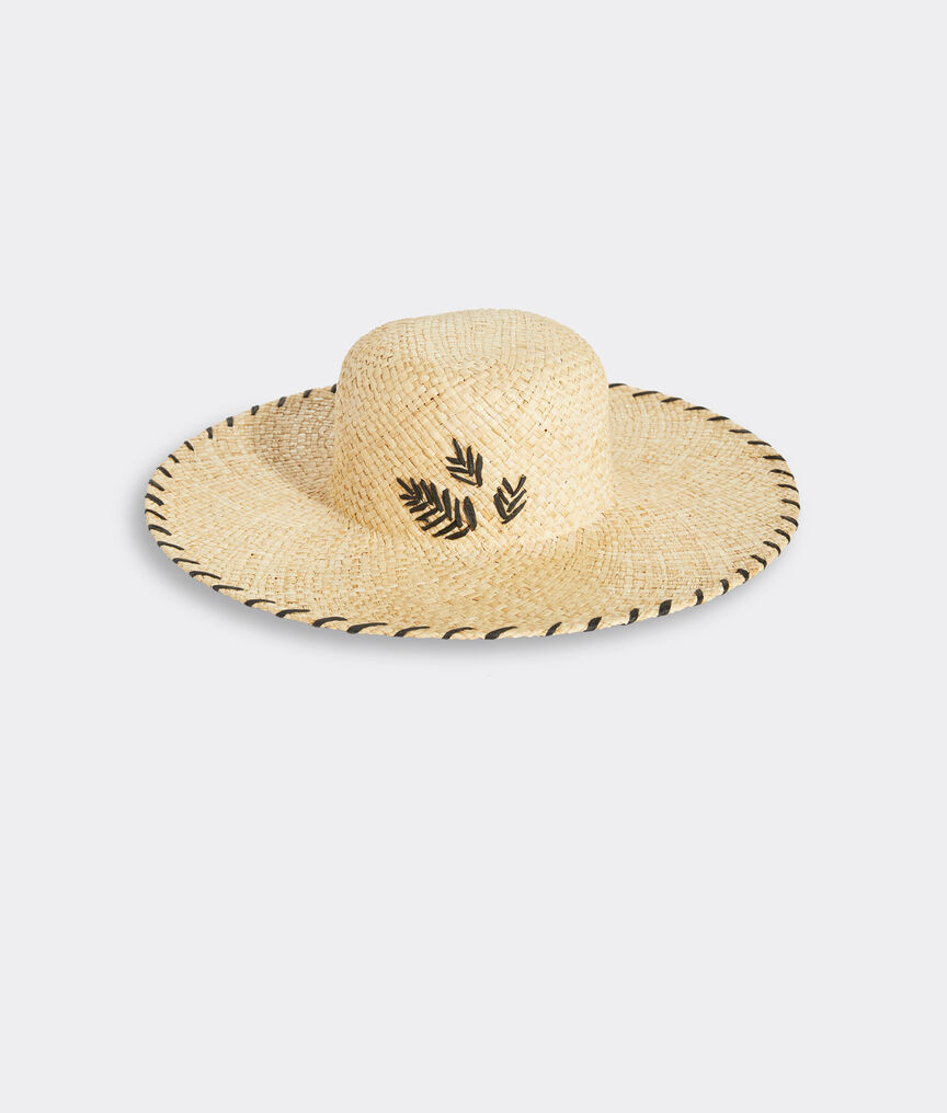 Embroidered Straw Sunhat