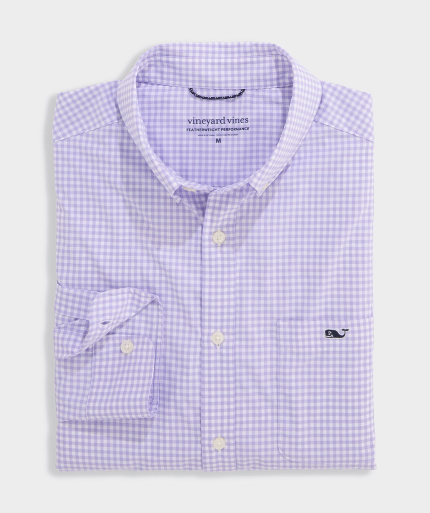 Performance Coral Reef Gingham Featherweight Shirt