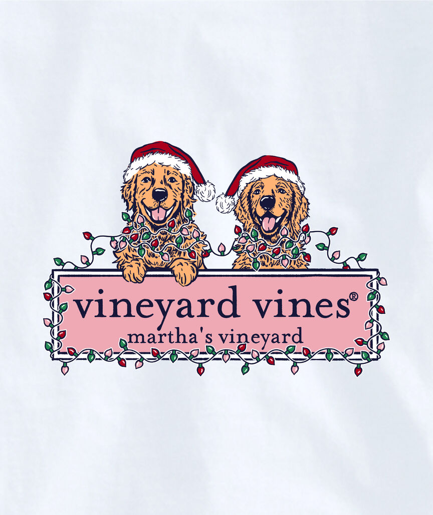 OUTLET String Lights Pups Long-Sleeve Pocket Tee