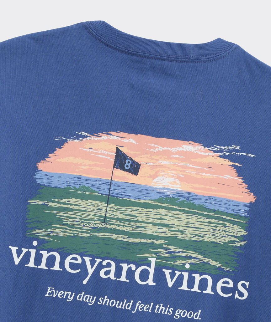 Oceanfront Golf Long-Sleeve Pocket Tee